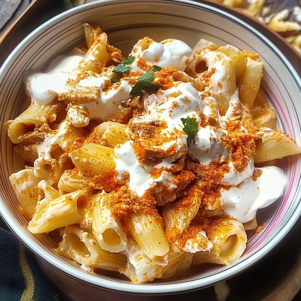 Nudeln mit Paprikabutter & Knoblauch Joghurt