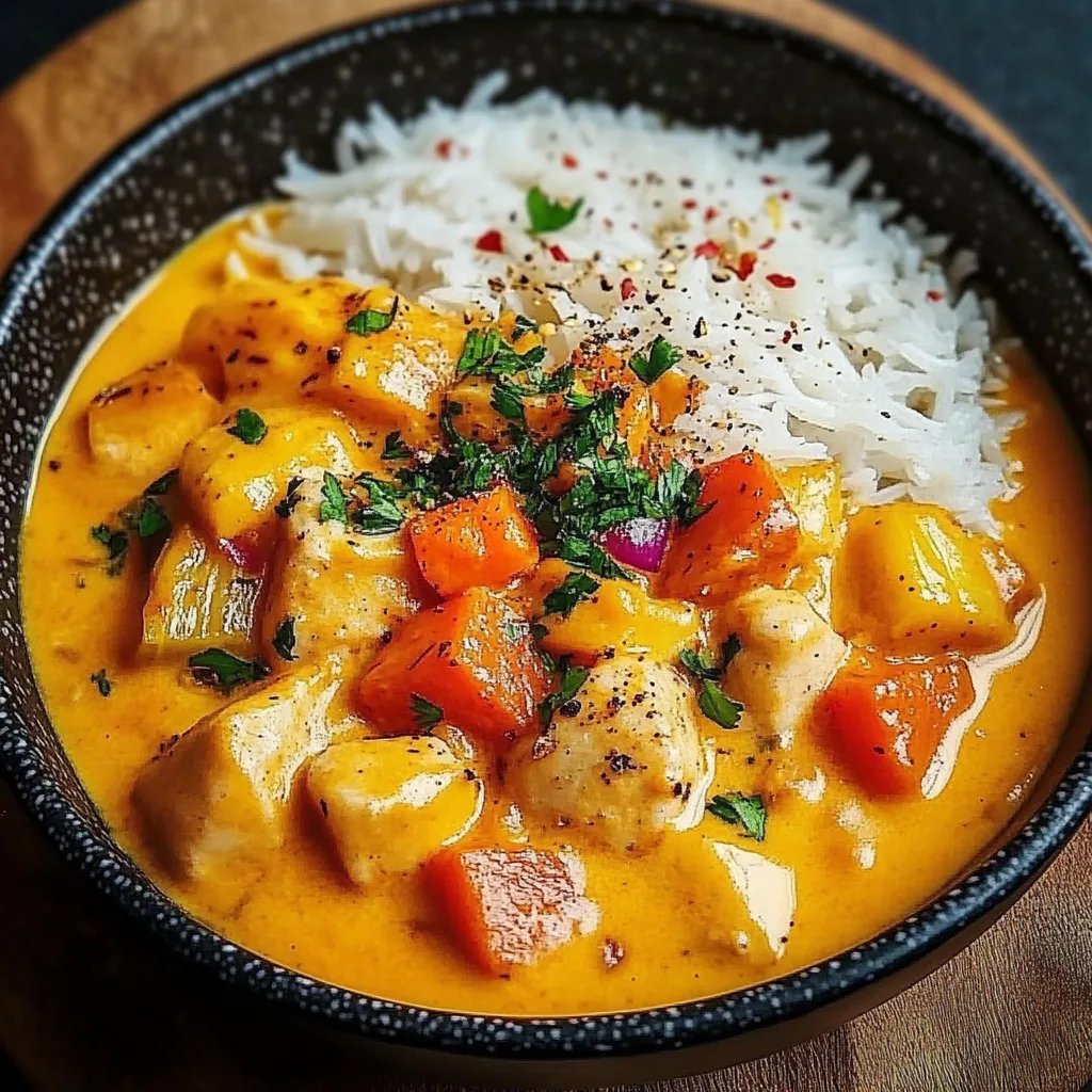 Kürbis Curry mit Kokosmilch