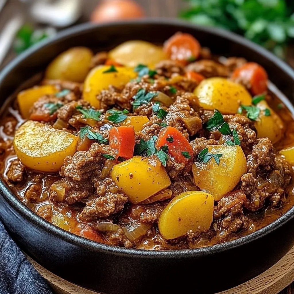 Bauerntopf mit Hackfleisch, Kartoffeln & Paprika