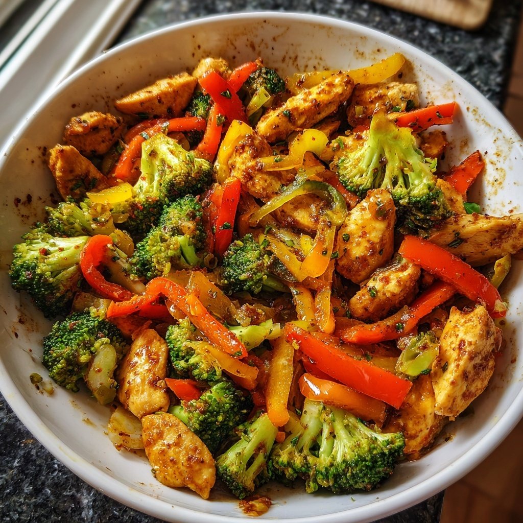 Brokkoli Pfanne Mit Hähnchen