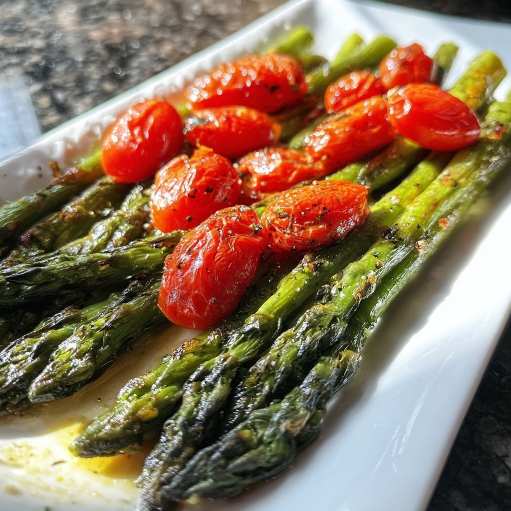 Grüner Spargel Mit Tomaten