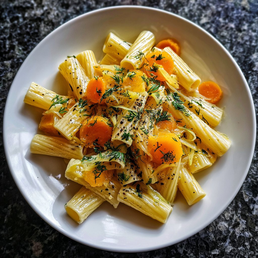 Rigatoni mit Fenchel und Orange