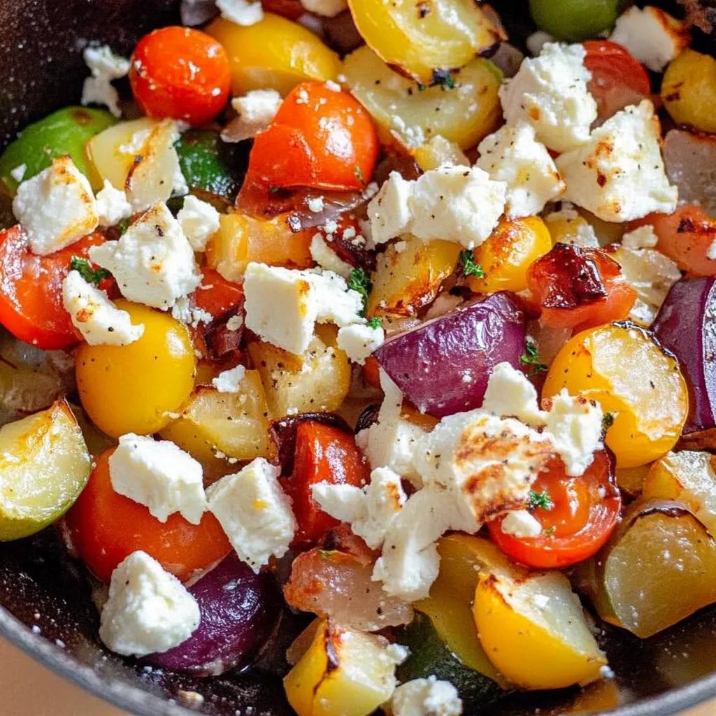 Kürbis-Ofengemüse mit Feta