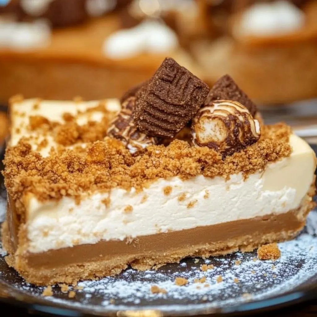 Spekulatius Käsekuchen mit Keksboden, Streuseln und Frischkäse