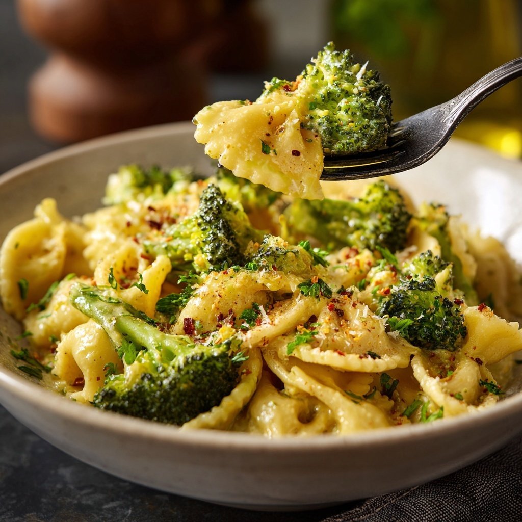 Brokkoli Nudelpfanne Mit Zitronen Sahne