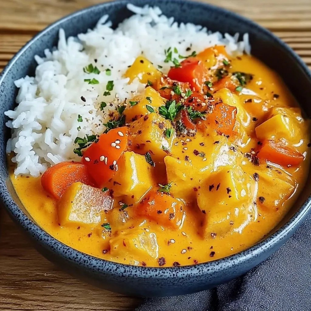 Kürbis Curry mit Kokosmilch