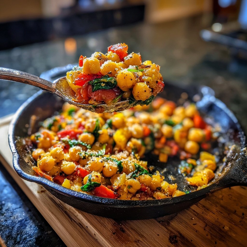 Vegetarische Kichererbsen Pfanne