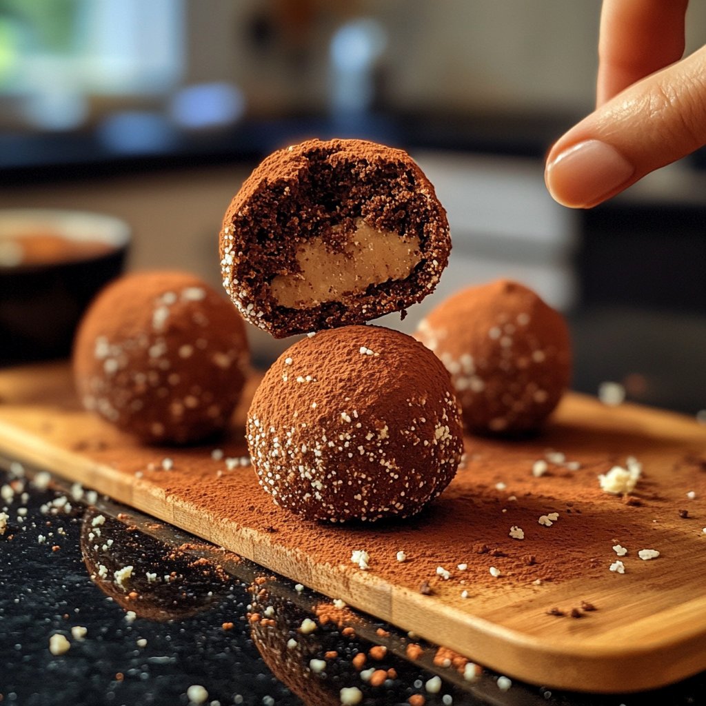 Protein Bällchen mit Kakao und Datteln