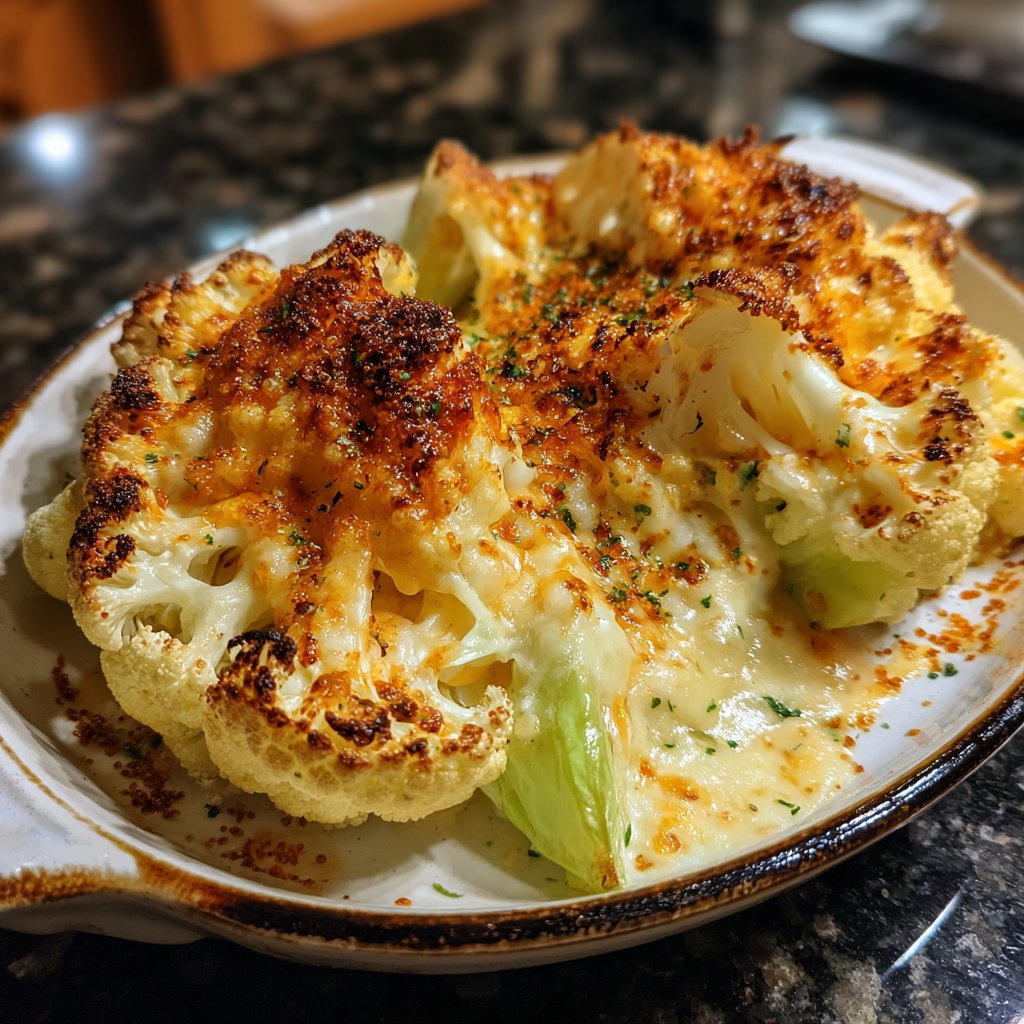 Blumenkohl mit Käsesauce überbacken